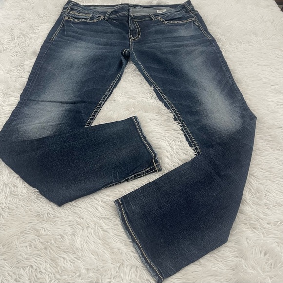 Silver Jeans Denim - SILVER AIKO MID SLIM WOMENS JEANS, SIZE 20/L33